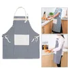 Aprons For Home Restaurant Pinafore Cotton Cloth Adjustable Household Cleaning Tools Cooking Accessories Kitchen Striped Apron Gadgets