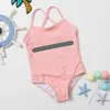 Kids Designer Swimwear Summer Letter Printed One-pieces Girls Fashion Swim Wear Beach Bikinis Multi Styles Children Swimwears