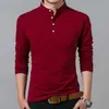 Camisa Polo de alta calidad para hombre, camisas Polo sólidas de manga larga para hombre, Camisa Polo Masculina de algodón informal de talla grande S-3XL, Tops 210707