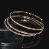 Luxury Women Silver Plated Crystal Rhinestone Armband Bangles För Kvinnor Justerbara Bröllop Pulseras Smycken Gifts Partihandel Q0719