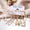 17KM Vintage Pearl Earrings stud For Women Big Gold Cross Set of Earring Long Tassel Butterfly Dangle Drop 2021 Jewelry