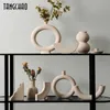 Nordic Style Ceramic Ornaments Arrangement Dried Flower Creative Art Home Living Room Vase Decoration Desktop Decor