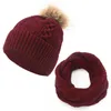 Chapéus de bola de lã quente de malha feminino gorro outono inverno novo bib terno de duas peças feminino ao ar livre design de alta qualidade hat98622668459435