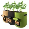 Planterare krukor Vegetabiliska plantering växa väska DIY Potatisplanterduk tomat blomma behållare väskor tjockna gård gryta trädgård leveranser