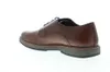 Geox u tyren mens marrom couro oxfords lace ups plain toe sapatos