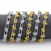 Stainless Steel Fashion new arrival Hip Hop tie knot chain necklace Gold Silver Punk Gothic Biker unique rope link jewelry Cuba Necklaces For Women Girls 6mm width