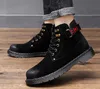 Inverno Black Boots Genuine Leather Uomo Scarpe da uomo Design Moda Design All'aperto Mens Luxurys Casual Boot 38-48