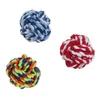 pet Bite Resistance Handmade Braided Rope Knot For Pets chew Toys Ball Shaped Dog Cat Chews Cleaner Teeth Toy