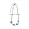 Luminous Heart Bracelets Light Up Anklets Blue Fluorescent Jewelry Glow In Dark G1022 Drop Delivery 2021 Egwvk