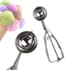 new Stainless Steel Ice Cream Scoop Tools Small Medium Large Tablespoon Cookie Scoops for Baking 3 sizes EWB8060