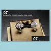 Jewelry Settings Diy Pearl Earrings Setting Zircon Solid 925 Sier Earring Eardrop Mounting Earings Blank Gift For Fmale 14 Drop Delivery 202