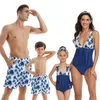 Leopard Swimsuits Matching Swimwear Mother Daughter Bikini Dad Son Swim Trunks Mommy and Me Clothes Family Outfits Look 210417