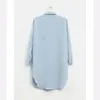 Frauen Blusen Shirts Koreanische Hemd Jacke BF Streifen Damen Bluse 2021 Frühling Lose Große Größe Blusa De Larga Mujer beiläufige Lange Hülse Wom