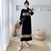 Casual Dresses WAVSIYIER Pullover Kleid Frauen Koreanische Übergroßen Vintage Frühling Winter Elegante Pullover Gestrickte 2021 Lose Frau Jumper Dicke