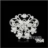 Pins Diamond Flower Brooches Свадебные броши булавки модные ювелирные украшения женщины Мужчины рождественский подарок 7 мбрд IQVDZ