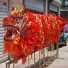 18m10 adult 9 joint adults mascot Costume silk CHINESE Traditional Culture DRAGON DANCE Folk Festival Celebration Stage Props281T