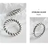 Ringos de cluster Vintage 925 Sterling Silver Ring For Women Plening fofo adolescente twist delicada jóias de declaração de moda mindinha empilhável