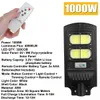 160/320/480 / 640cob LED Solar Light Light PIR Motion Sensor Lâmpada de parede ao ar livre com controle remoto - 640cob