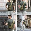 Military USB Chest Bag Tactical Molle Shoulder Bag Men's Outdoor Hiking Camping Hunting Waterproof Camouflage Sling Backpack Y0721