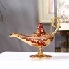 Aladdin heminredning rökelse brännare antik stil saga magiska lampor te kruka genie lampa vintage retro leksaker för barn gåvor 220210