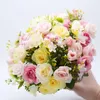 Decorative Flowers & Wreaths Yellow Pink White Blue Wedding Bouquet Artificial For Bridesmaids Bouquets De Bruidsboeket Ramo Flores Novia