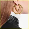 2022 Orecchini a cerchio Designer Oreno d'oro per ebrei femminile Luxury Big Stup Earrings con lettere in scatola L MENS Fashion Hoops per accessori per la sposa