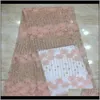 Vêtements Vêtements Nigérian Français Perlé Tissus De Haute Qualité Mariée Africaine Dentelle Tissu Pour Robe De Mariée Drop Delivery 2021 Vf3Kt