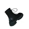 Wonen's Soft PU Leather Short Boots Classic British Style Tjock-Soled Motorcycle Martin Boots Höst och Vinter Tjocka Skor