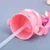 Neue 12 Unzen Sublimation leere Wasserflasche Kinder Vakuumbecher Wasserkocher DIY einfache tragbare Trinkbecher mit Seil Stroh EWA5263