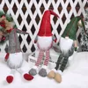 Christmas decorations long legged faceless doll elderly Pendant Gift window ornaments size 50*11cm plush toys for X'MAS