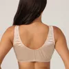 Women Full Coverage Bra Plus Size Comfort And Support Satin Bra Imitated Silk No Padded Wireless Front Closure Vest Underwear 210623