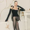 Zomer ins Europees Amerikaans Sexy Zwart Dames Bodysuit Lace-Up Mesh Lange Mouwen Jumpsuits 210514