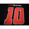 Özel 009 Gençlik Kadın Vintage Ottawa RedBlacks # 10 Kierrie Johnson Futbol Forması Boyutu S-5XL veya Özel Herhangi bir isim veya numara forma