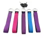 500pcs Party Favor Solid Color Neoprene Wristlet Keychains Lanyard Strap Band Split Ring Key Chain Holder