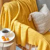Couvertures Couverture tricotée Jeter sur le canapé-lit Couverture Couvre-lit Super Soft Poussette Wrap Infant Swaddle Enfants Plaid