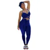 Summer Clothes Women Tracksuits Tank Top+Bandage Pants Two Piece Set V Neck Vest Leggings Matching Sets Outfits Bulk 6964