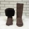 2022 Vente chaude conception classique dames bottes de neige courtes Mini genou haut 58155825 mode femmes hiver et garder au chaud botte fourrure australienne fourrure moelleux chaussons 34-45