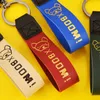 Punk French Bulldog Keychain Bag Pendant PU Leather Dog Keychains for Women Couple Car Key Holder Chain Ring Trinket Keyfob