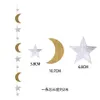 2m Banner Flags mirror moon fivepointed star string pull flower hanging banner ramadan festival party decoration eid decor pendant ornaments