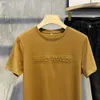 T-shirt da uomo in rilievo rialzato in rilievo estivo T-shirt da uomo americana europea corta 0-collo tinta unita moda casual Top T-shirt 210716