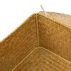 Handmade Rattan Storage Box With Lid Hand-woven Jewelry Wicker Makeup Organizer Food Container es Bins 210922