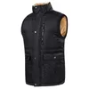 Herrvästar Faliza Fashion Men Vest 2021 Casual Vinterjacka med många fickor förtjockta fleece Chalecos Para Hombre Plus Storlek 6XL MJ109