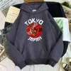 Engraçado Tóquio Koi Imprimir Hoodie Hip Hop Street Moletons Retro Streetwear Tracksuit Mens Com Confortável Brotovers para Masculino Y0727