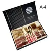 Couverts en acier inoxydable Ensemble de 24 pièces Cuisine occidentale Couteau à steak Fourchette Cuillère Fête de vacances Coffret cadeau Ensembles Multicolore en option WH0123 Par la mer