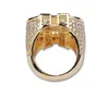 Bague Hip Hop pour hommes, bijoux, signe de Dollar, pierres précieuses, Zircon, mode, grandes bagues en or