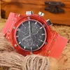 Роскошные мужчины Quartz Watch Многофункциональные водонепроницаемые резиновые ремешки мужские часы для модных наручных часов Подарки Montre de Luxe264j