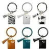 US Stock se 6 stilar Armband Key Ring Key Ring Plånbok Kvinna Tassel Kortväska PU och Alloy Armband Kreativ Ny Stil