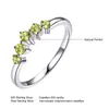 UMCHO Genuine Natural Peridot Ring Solid 925 Sterling Silver Rings For Women Engagement Wedding Band Gift Fine Jewelry Fashion 211217