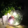 Transparante gloeiende kerstbal xmas boom ornament snuisterijen met lichten kinderen geschenken voor huisdecoratie dia 8cm