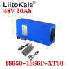 LiitoKala 48V 20ah 18650 13S6P ebike akumulator 20A BMS 54.8v baterie litowe do roweru skuter elektryczny